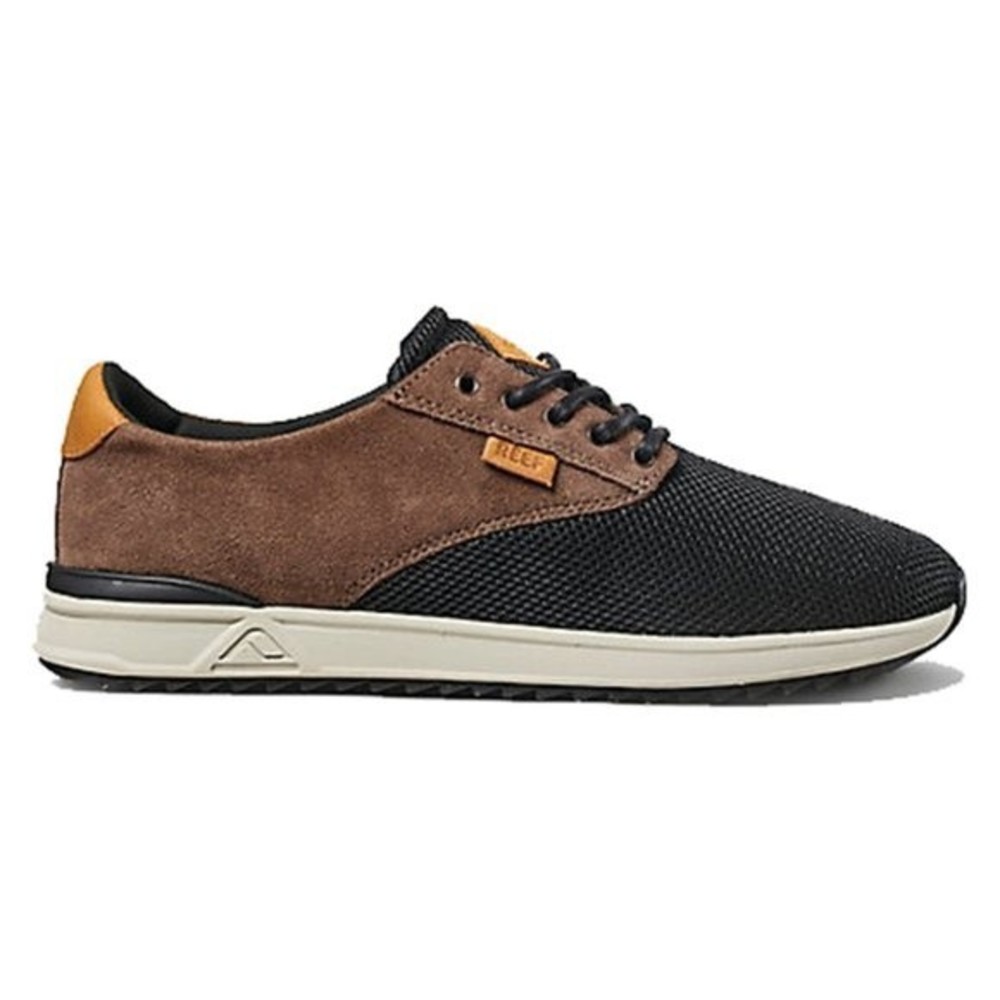 Reef Mens Size 8 Mission TX Brown Suede Leather‎ Black Mesh Sneakers Shoes NEW